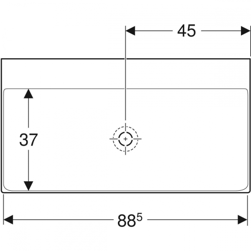 Geberit ONE mosdó csaplyuk nélkül 90x48 cm, 505.021.01.3