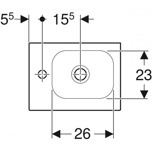 Geberit iCon Light kézmosó 38x28 cm balos 501.831.00.1