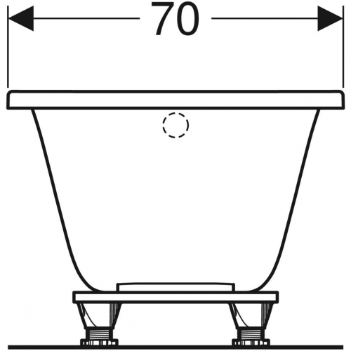 Geberit Selnova egyenes fürdőkád lábakkal, 160x70cm 554.282.01.1