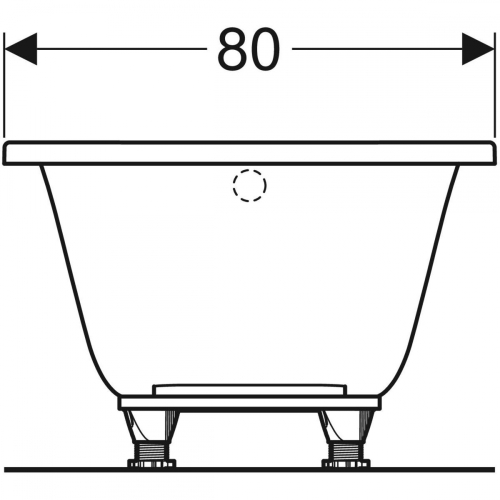 Geberit Selnova egyenes fürdőkád lábakkal, 180x80cm 554.286.01.1