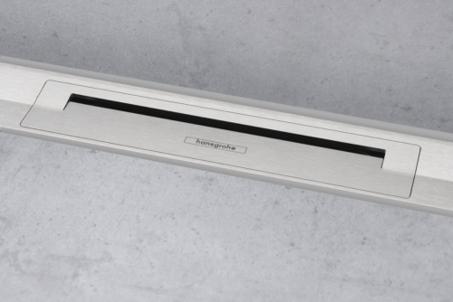 Hansgrohe RainDrain Flex zuhanylefolyó színkészlet 900, méretre vágható fali illesztéshez, rozsdamentes acél 56052800