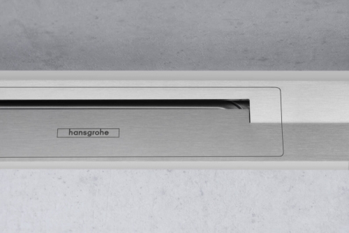 Hansgrohe RainDrain Flex zuhanylefolyó színkészlet 900, méretre vágható fali illesztéshez, rozsdamentes acél 56052800
