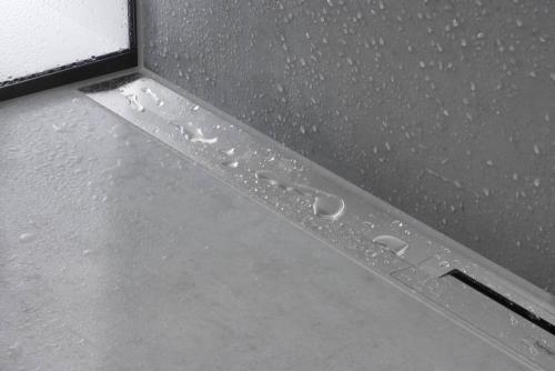 Hansgrohe RainDrain Flex zuhanylefolyó színkészlet 900, méretre vágható fali illesztéshez, rozsdamentes acél 56052800
