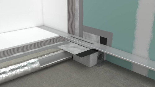 Hansgrohe RainDrain Flex zuhanylefolyó színkészlet 1000, méretre vágható fali illesztéshez, szálcsiszolt fekete króm 56053340