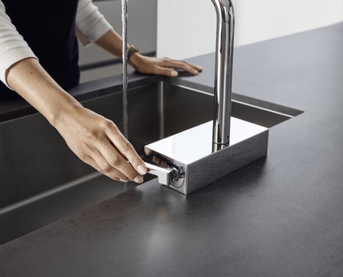 Hansgrohe Aquno Select M81 konyhai csaptelep 250 2jet, kihúzható kifolyóval, sBox, króm 73830000