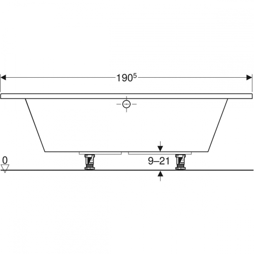 Geberit Selnova sarokfürdőkád lábakkal 135x135 cm 554.287.01.1