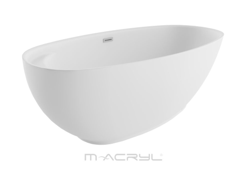 M-Acryl Zen 165x75 cm szabadon álló akril kád fehér előlappal