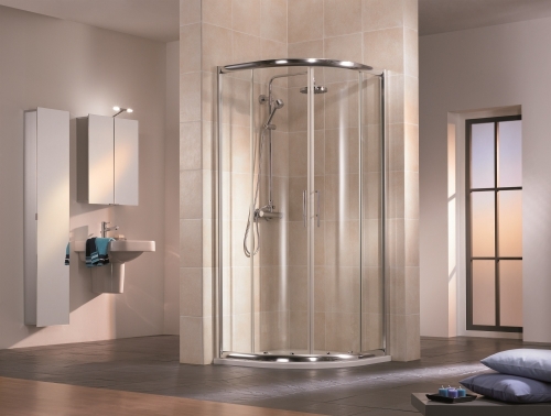 HSK Imperial negyedköríves zuhanykabin króm színű profil, átlátszó üveg 80x80x200 cm 155080550/200.41.50
