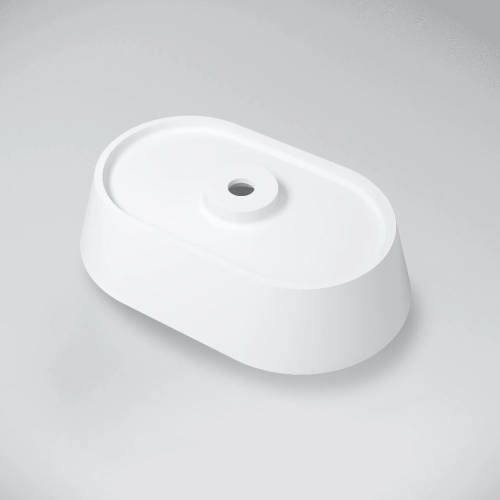 Marmy MAXIMO 60x35 cm öntöttmárvány mosdó, fehér 6 301 71 06 10 18 (K)