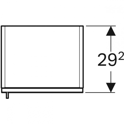 Geberit iCon magas szekrény egy ajtóval és külső tükörrel, 36x150x31.7cm, matt lakkozott fehér 841150000