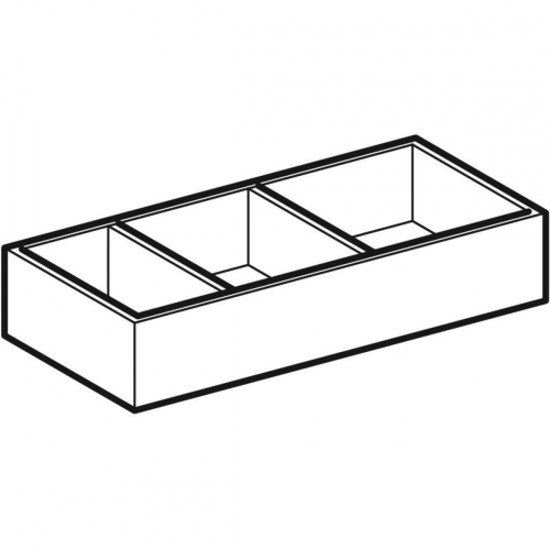 Geberit Xeno² fiókbetét H osztású, 32.3x6.2x15cm, faerezetes szürke/strukturált lakkozott felület 500.526.00.1