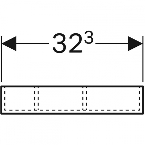 Geberit Xeno² fiókbetét H osztású, 32.3x6.2x15cm, faerezetes szürke/strukturált lakkozott felület 500.526.00.1