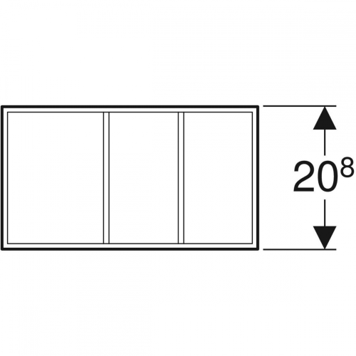 Geberit Xeno² fiókbetét H osztású, 37.3x6.2x20.8cm, faerezetes szürke/strukturált lakkozott felület (500.527.00.1)