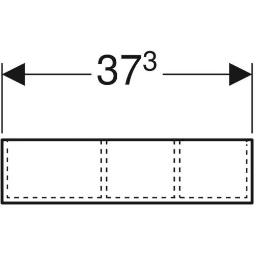 Geberit Xeno² fiókbetét H osztású, 37.3x6.2x20.8cm, faerezetes szürke/strukturált lakkozott felület (500.527.00.1)