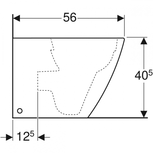 Geberit iCon Square álló WC, mélyöblítésű, alsó vagy hátsó kifolyású, falhoz illeszkedő, zárt forma, Rimfree, 56cm 211910000