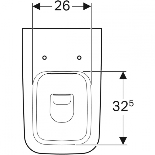 Geberit iCon Square álló WC, mélyöblítésű, alsó vagy hátsó kifolyású, falhoz illeszkedő, zárt forma, Rimfree, 56cm 211910000