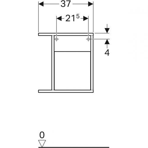 Geberit iCon oldalelem tárolódobozzal, 37x40x24.5cm, melaminos faszerkezet természetes tölgy 841139000