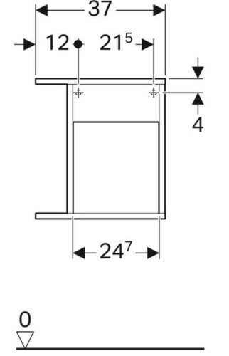Geberit iCon oldalelem tárolódobozzal, 37x40x27.3cm, matt lakkozott fehér 841237000
