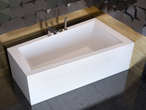 Besco INTIMA 160x90 cm jobbos aszimmetrikus kád, fehér WAIT-160-NP