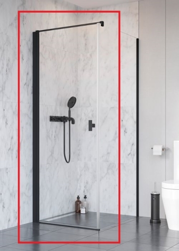 Radaway Nes Black KDJ I 110 B zuhanyajtó, 110 cm-es balos 10036110-01-01L
