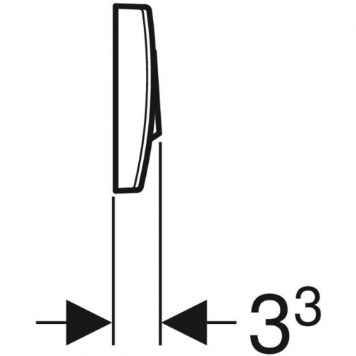 Geberit 300T működtetőlap, öblítés-stop működtetésű, alpin fehér 115.333.11.1