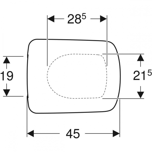 Geberit Selnova Compact WC-ülőke, szögletes design, lecsapódásgátlós, gyorskioldós zsanérral, rögzítés felülről, fehér 501.930.01.1