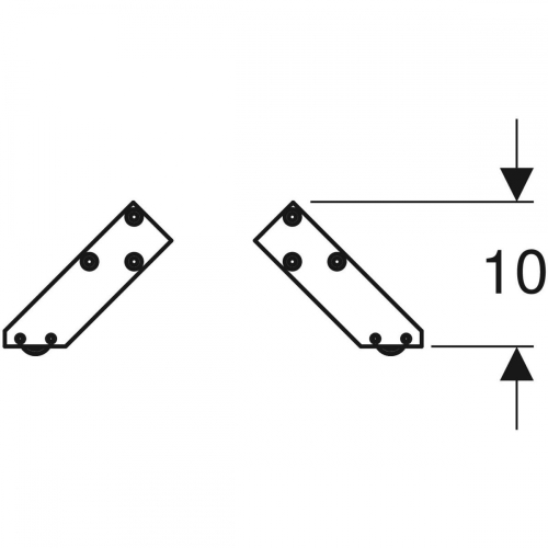 Geberit Smyle Square lábkészlet, fényes króm 500.367.00.1