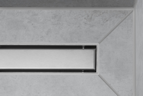 Hansgrohe RainDrain Match zuhanylefolyó színkészlet 80 cm, állítató magasságú kerettel rozsdamentes acél 56038800