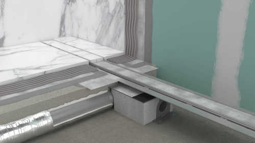 Hansgrohe RainDrain Rock zuhanylefolyó készlet 120 cm, formára vágható és cserélhető 56034000