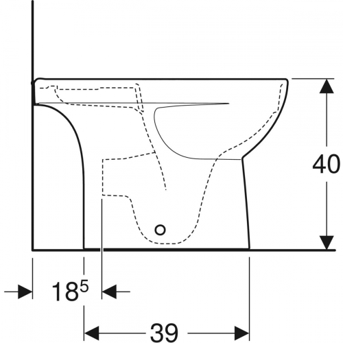 Geberit Selnova Compact Rimfree monoblokkos wc, hátsó kifolyású 500.478.01.1