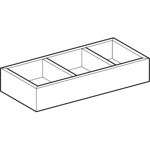 Geberit Smyle Square fiókbetét, H osztású, 32.3x5.9x15cm, strukturált melamin láva 500.677.00.1