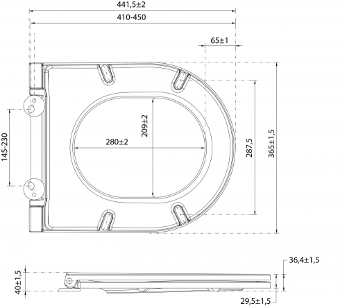 Sapho ISVEA INFINITY SoftClose WC-ülőke, fehér 40KF0200I-S