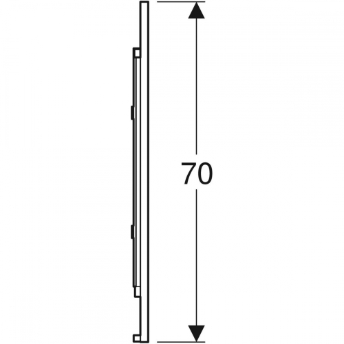 Geberit Option Plus tükör világítással 75x70 cm, ezüstözött/szálcsiszolt alumínium 501.072.00.1