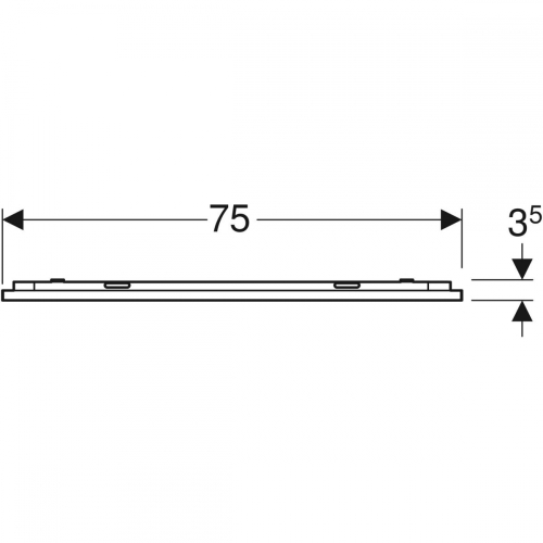 Geberit Option Plus tükör világítással 75x70 cm, ezüstözött/szálcsiszolt alumínium 501.072.00.1