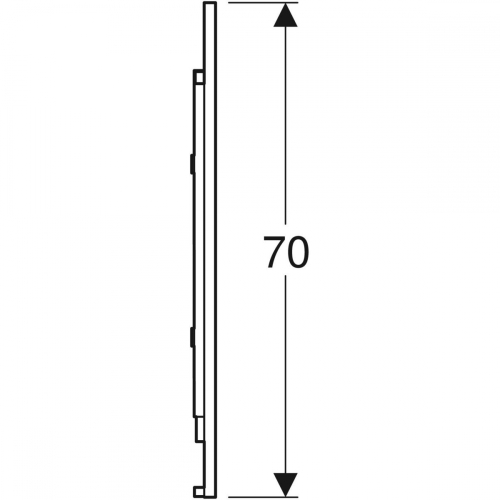 Geberit Option Plus tükör világítással 90x70 cm, ezüstözött/szálcsiszolt alumínium 501.073.00.1