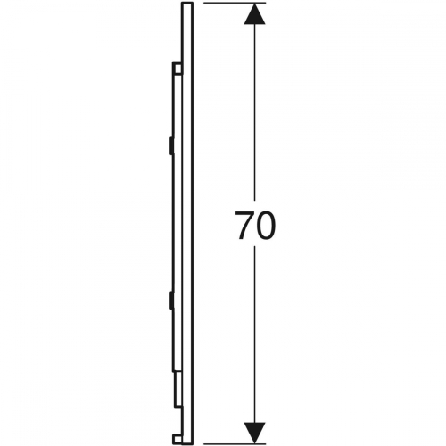 Geberit Option Plus tükör világítással 120x70 cm, ezüstözött/szálcsiszolt alumínium 501.074.00.1