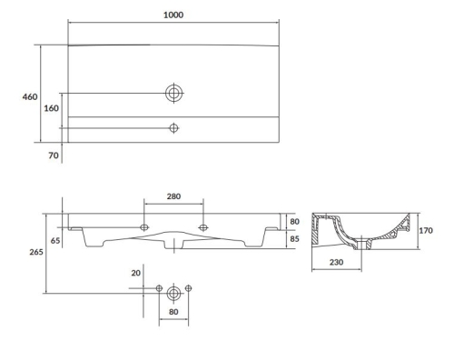 Cersanit Larga 100 mosdó K120-011