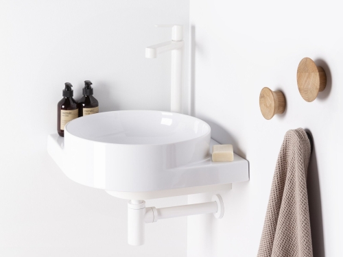 Ravak Yard C 45 cm kerámia sarok mosdó, fehér XJX01245000