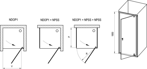 Ravak Nexty NDOP1 80 zuhanyajtó fehér/fehér+transparent 03O40101Z1