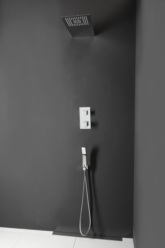 Sapho LATUS falba süllyesztett termosztátos zuhanycsaptelep szett, króm 1102-62-21