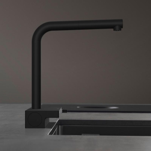Hansgrohe Aquno Select M81 konyhai csaptelep 250 2jet, kihúzható kifolyóval, sBox, matt fekete 73830670