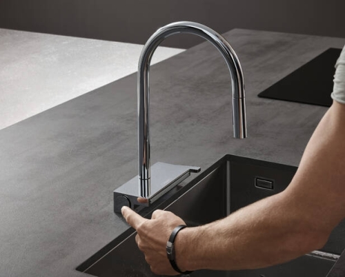 Hansgrohe Aquno Select M81 konyhai csaptelep 170 3jet, kihúzható kifolyóval, sBox, króm 73831000