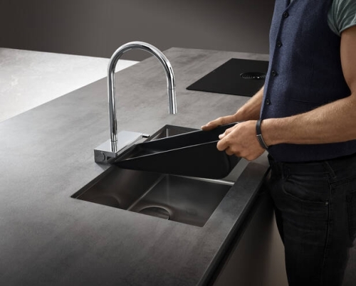 Hansgrohe Aquno Select M81 konyhai csaptelep 170 3jet, kihúzható kifolyóval, sBox, króm 73831000