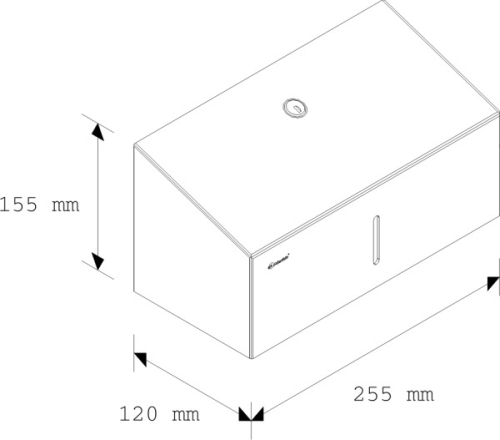 Merida Mini hajtogatott papírtörölköző tartó rozsdamentes polírozott HW5P