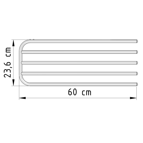 AQUALINE Lehajtható szárító 4 törölközőnek radiátorokhoz, fehér 25-03-SV460