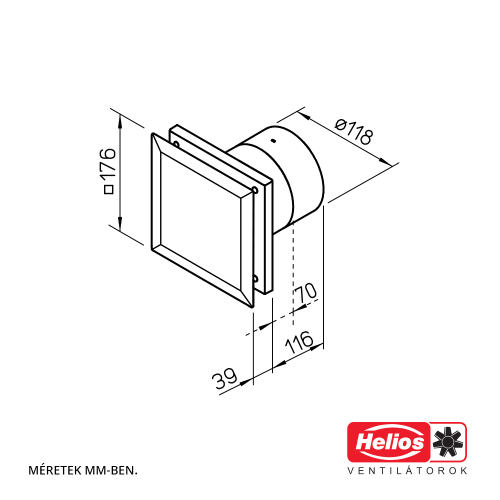 Helios Minivent M1/120 ventilátor H00006360