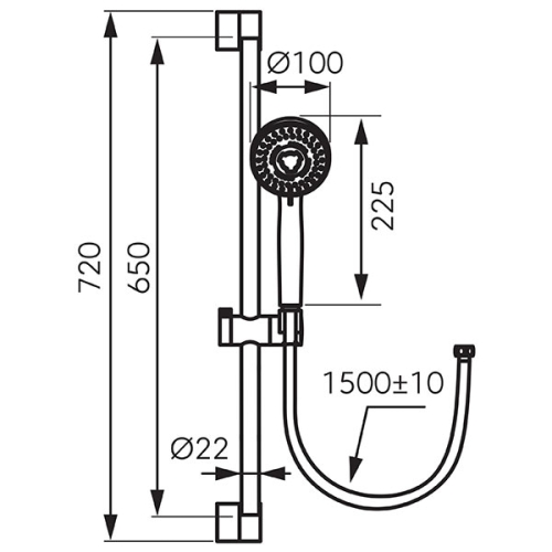 Ferro Horn Black zuhanyszett N370BL-B