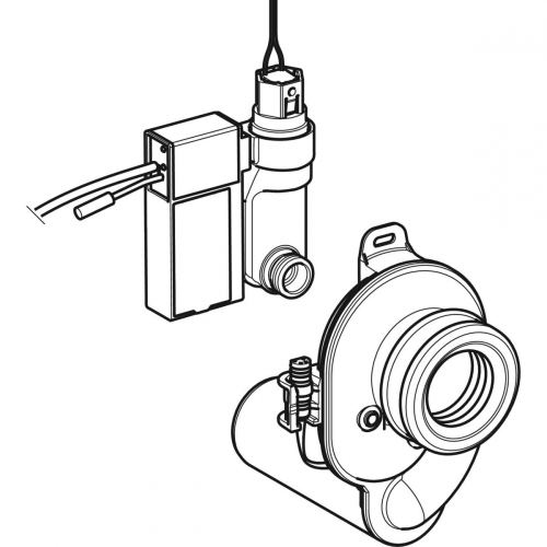 Geberit vizelde vezérlés elektronikus működtetéssel, elemes működtetés, falon kívüli, rejtett 116.077.00.1