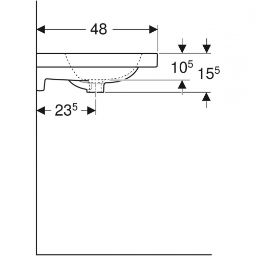 Geberit iCon Light két medencés mosdó, 120x48cm, csaplyukkal és túlfolyóval, fehér 501.838.00.1