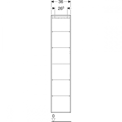 Geberit iCon magas szekrény, egy ajtóval, 36x180x29.1cm, Láva/Matt bevonat 502.316.JK.1